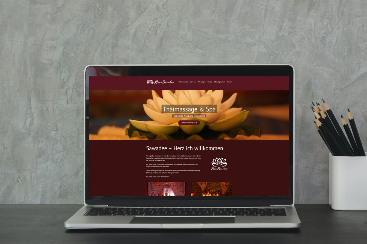 Referenz Thaimassage - Webdesign Berlin Devcode